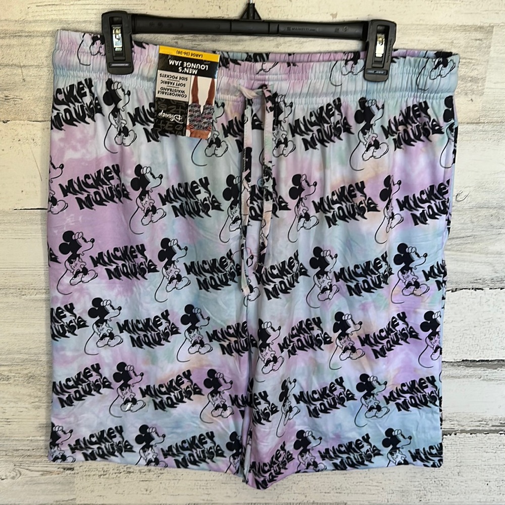 Men’s Lounge Jam Mickey Mouse Pajama Shorts Size L NEW